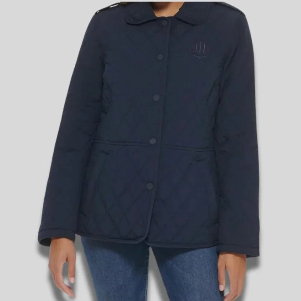 TOMMY HILFIGER Quilted Jacket Navy Size XXL - Picture 1 of 11
